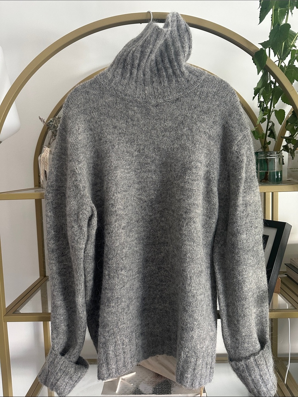 COS Oversized Grey Turtleneck Sweater